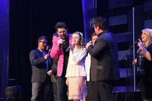 Katie sings with Jason Crabb and Mike Bowling