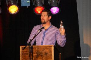 Jason Crabb at Creekside accepting Diamond Award