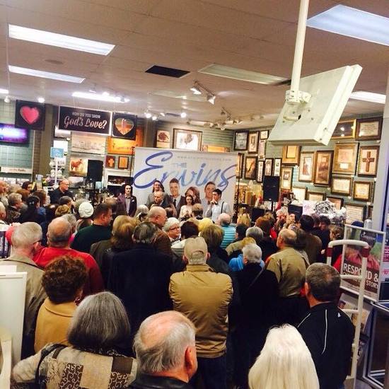 Fans gathered at the Lifeway Christian Store in Mesquite, TX for a release party with The Erwins
