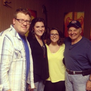 Pictured at Mansion Recording Studio Left to Right: Tony & Julie Griffith, Amber Smith, Vocal Producer Nick Bruno 
