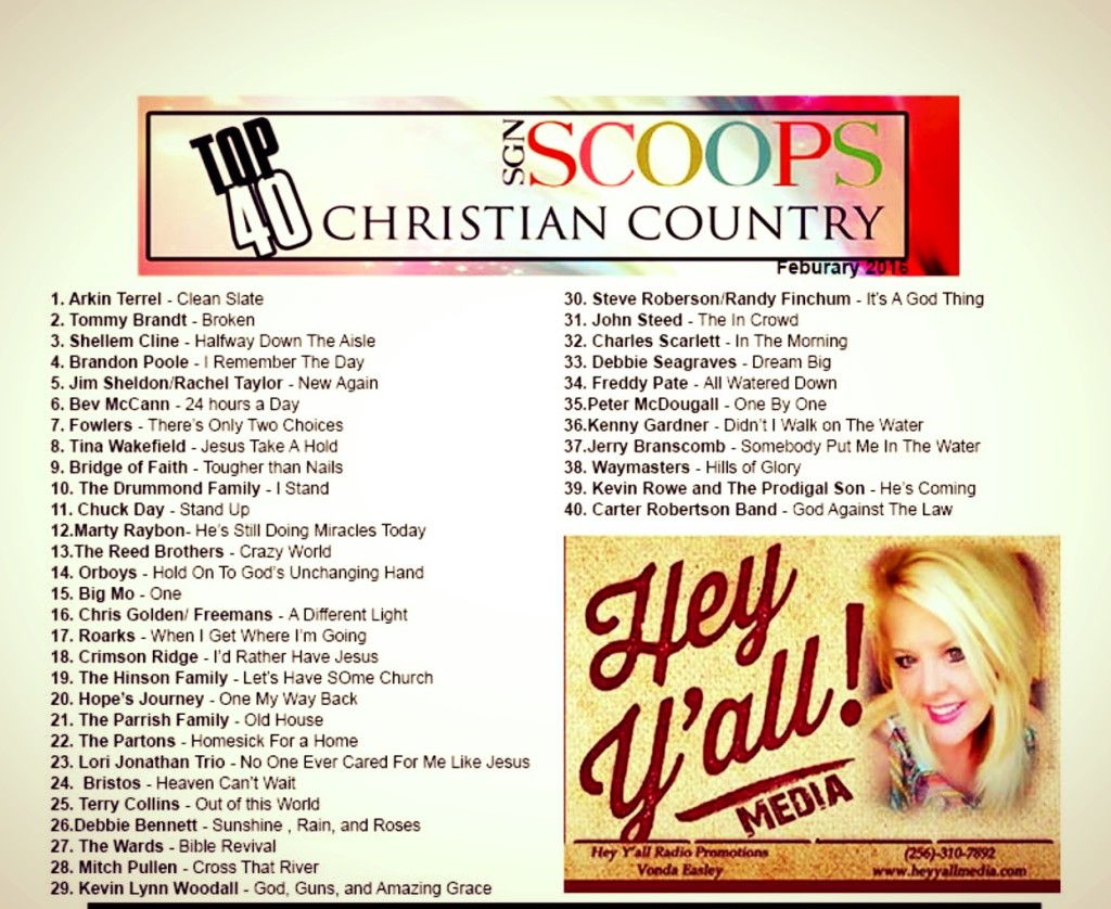 Christian Country Top 40 From SGNScoops