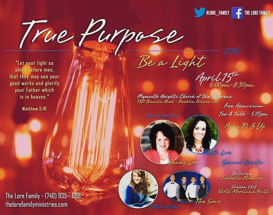Lore Family Ministries Prepares for True Purpose Conference