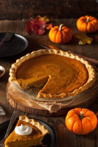 Rob Patz writes his Thanksgiving prayer - pumpkin pie