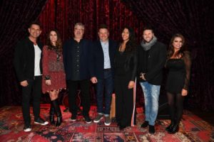 L-R: Avalon's Greg & Janna Long, Don Koch (General Manager Red Street Records), Jay DeMarcus (CEO/Owner, Red Street Records, Avalon's Dani Rocca and Jody McBrayer, and Lauren James pose after a press conference held at Analog at the Hutton Hotel on Wednesday, October 24, 2018. Photo Â©2018 Jason Davis / Red Street Records