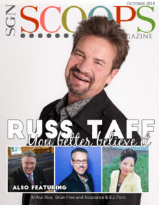 October 2018 SGNScoops Magazine features Russ Taff 