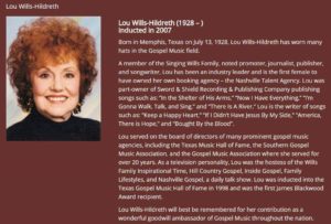 Lou Wills Hildreth bio