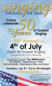 Williamsons gospel music artists on July 4th
