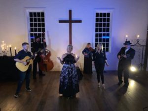 Tonja Rose and music video cast at Historic Kingâ€™s Chapel in Arrington, TN