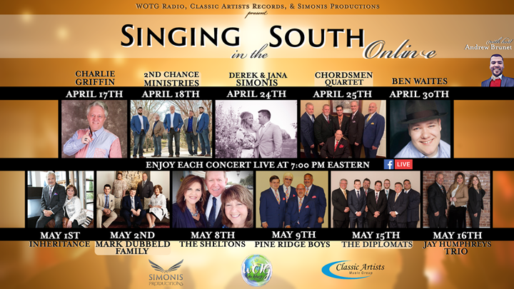 SINGING IN THE SOUTH SHOWCASES FACEBOOK LIVE ONLINE STREAMING CONCERT SERIES