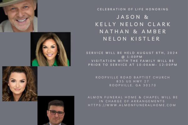 Celebration Of Life For | Jason And Kelly Nelon Clark | Nathan And Amber Nelon Kistler